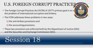 Session 18 - US Foreign Corrupt Practices