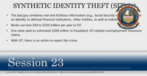Session 23 - Synthetic Identify Theft